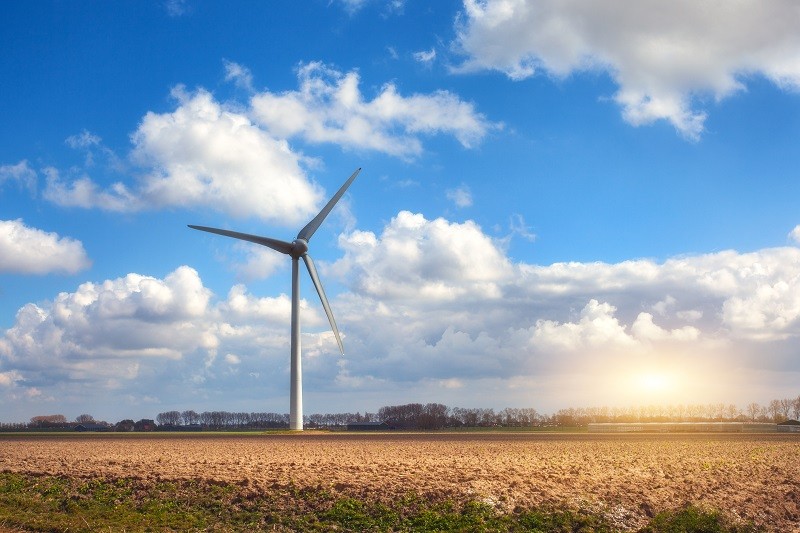 Wind turbines generating electrical energy